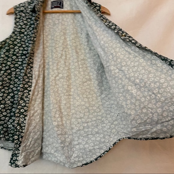 NEW YORK QUIZZ WomenS Button Down green floral M - Picture 6 of 7